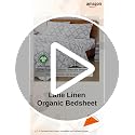 Image of LANE LINEN 100% Organic Cotton Bedsheet for Double Queen - Trellis Silver | GOTS Certified, Percale Weave, 90x100 inches, Soft & Breathable, Machine Washable, Includes 2 Pillow Covers