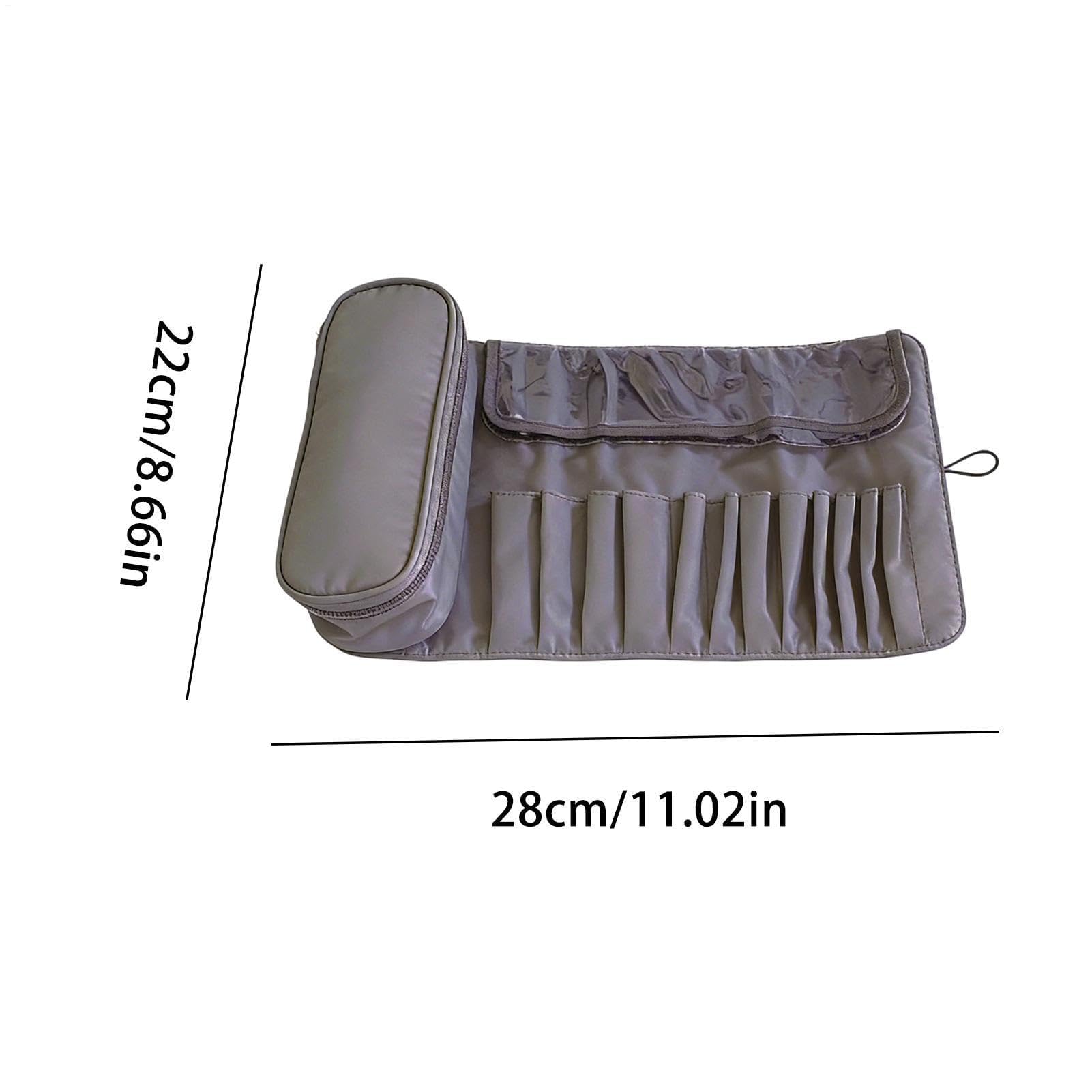 Borsa pieghevole per pennelli da trucco, organizer per cosmetici impermeabile per viaggi, contiene pennelli, articoli da toeletta e strumenti di bellezza, ideale per l'uso quotidiano, ufficio, scuola