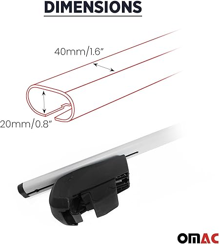 Miniatura 5 de Portaequipajes para Mazda CX-50 2023-2025 Barras transversales gris hierro 2 piezas