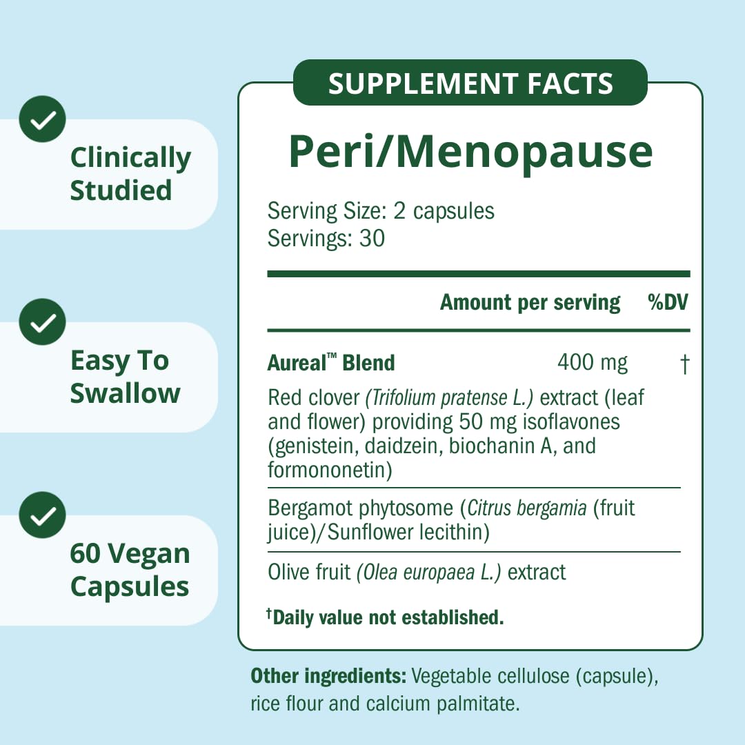 Semaine Peri/Meno Essentials - Menopause Supplements for Women, Perimenopause Supplements Women 40+ - Hot Flashes Menopause Relief*, Night Sweats, Mood, Sleep - 60 Vegan Capsules — Amazon image 8