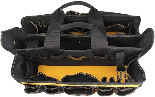 Miniatura 3 de MELOTOUGH Bandeja central de herramientas de 17 pulgadas con correa para el hombro y bolsa de múltiples herramientas, bolsa de herramientas pequeña