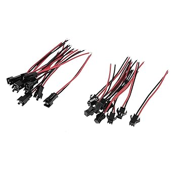 yueton 10 Pairs JST SM 2 Pins Plug Male and Female Wire Connector