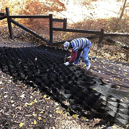 Adoquines Antideslizantes de Rejilla de Grava Geo Grid, Refuerzo de terraplén Geo Cell Grids, Garden/Slope/River Bank Groundgrid 1 (1x6m) Cover