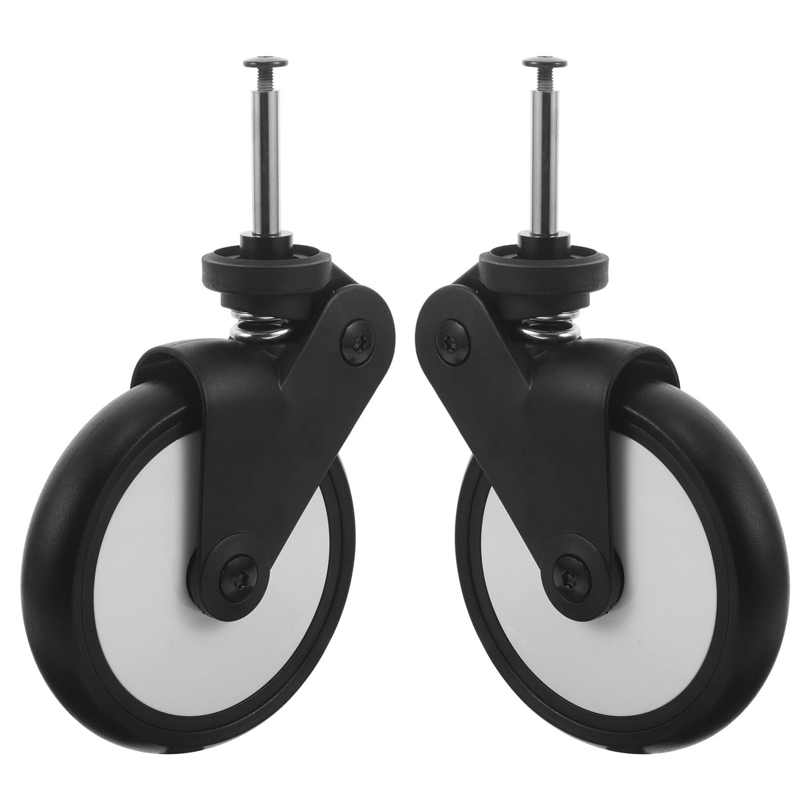 TOYANDONA Roue Avant en Caoutchouc pour Poussette Bébé Paire de 2 Roues de Remplacement Compatibles Accessoires pour Poussette Roulettes Solide Pièces Détachées pour Utilisation Quotidienne