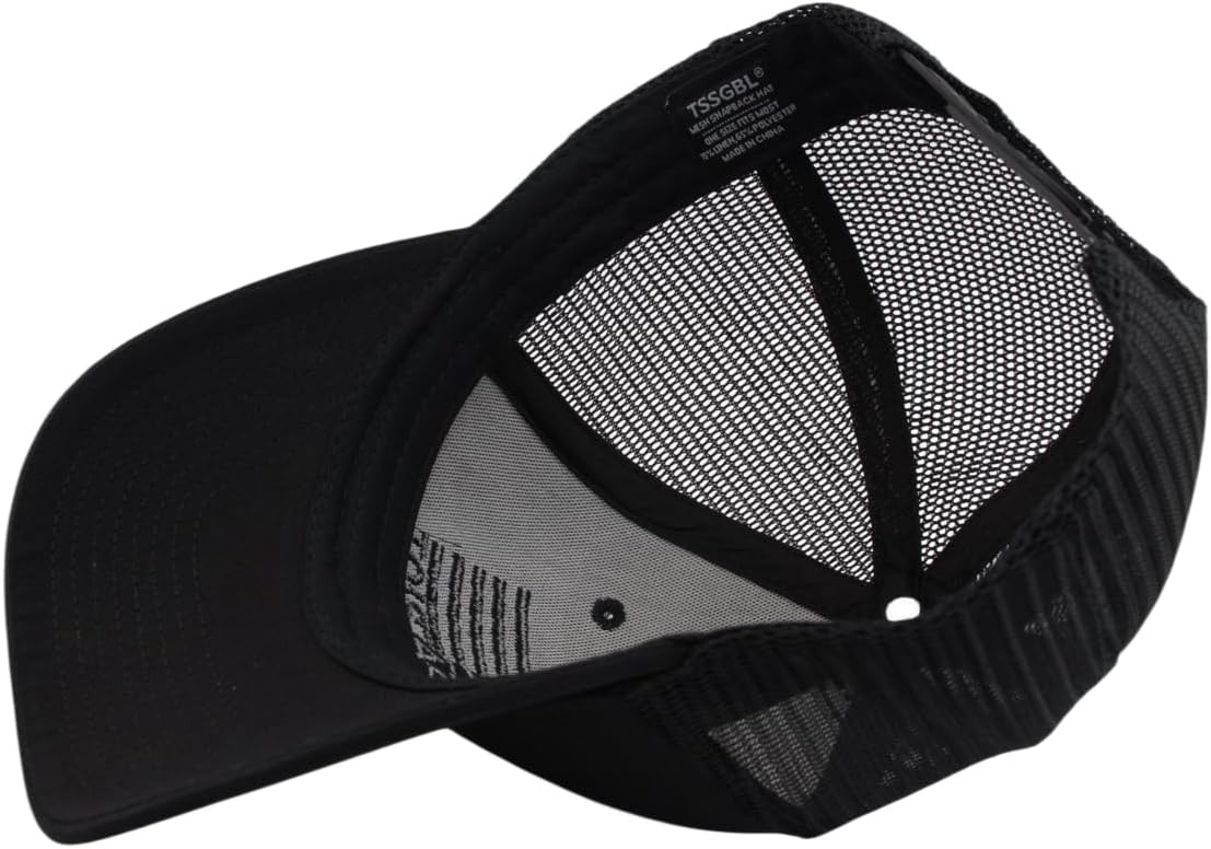 TSSGBL USA Flag Trucker Hat - OSFM & XXL Big Head Fit, Adjustable Mesh Snapback American Patriotic Baseball Cap - Image 4