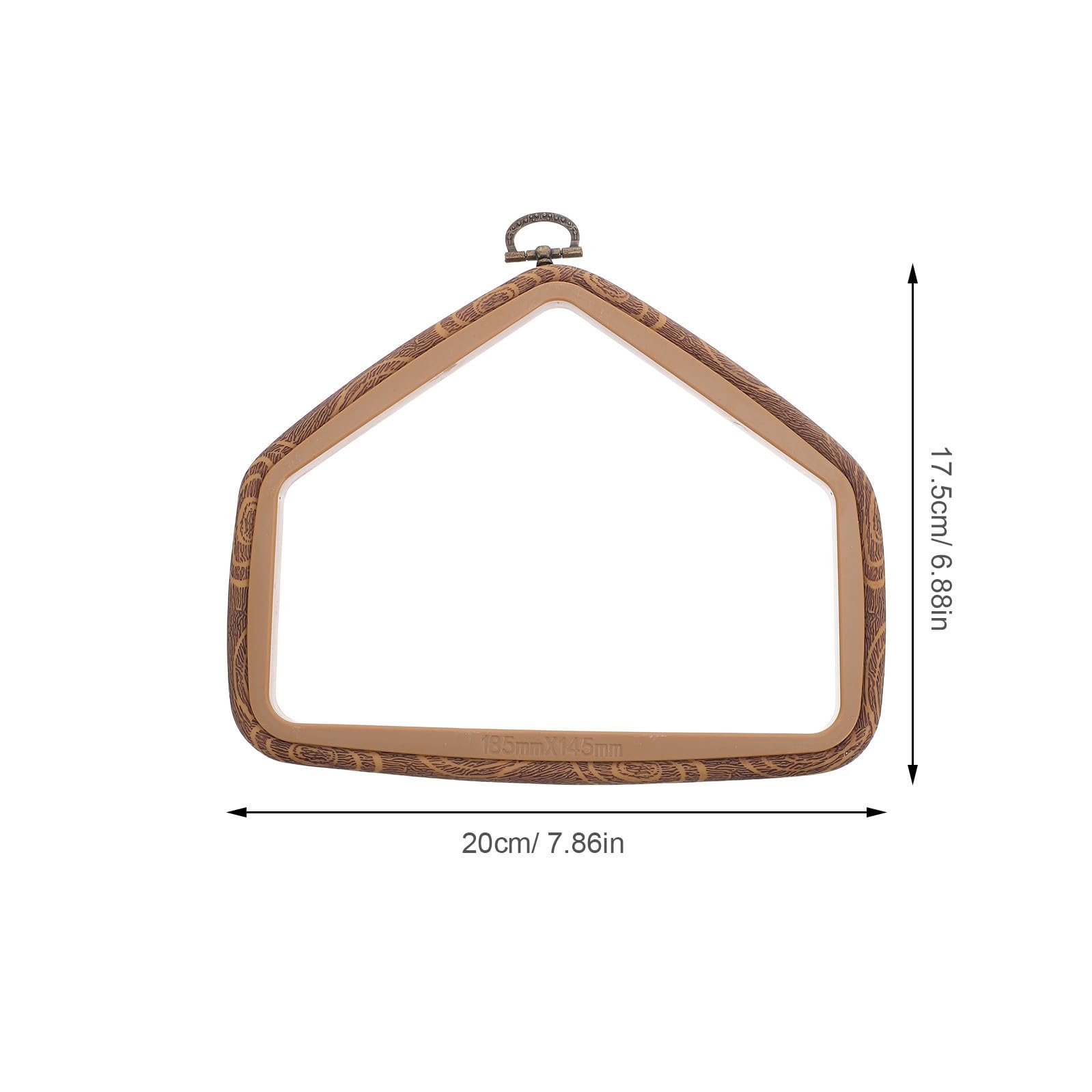 DIYEAH 4 aros de punto de cruz: aro de bordado de imitación madera, marco con forma de casa para proyectos de pintura decorativa de punto de cruz y arte mural.