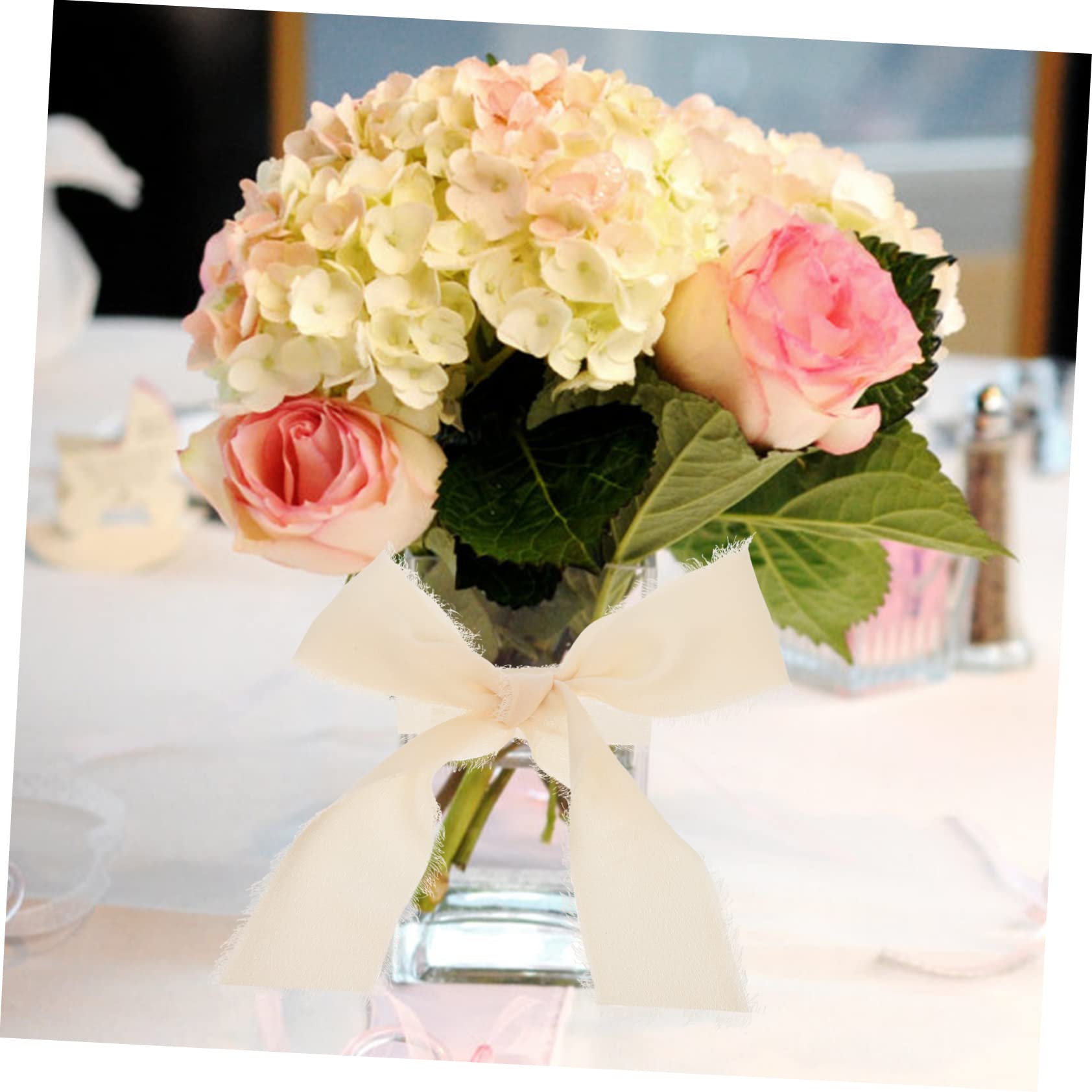SHINEOFI 12rollen Handgemachte Fransen-bänder Für Hochzeitsdekoration Chiffon-ribbons Für Blumensträuße Geschenkverpackungen Und -projekte Yards