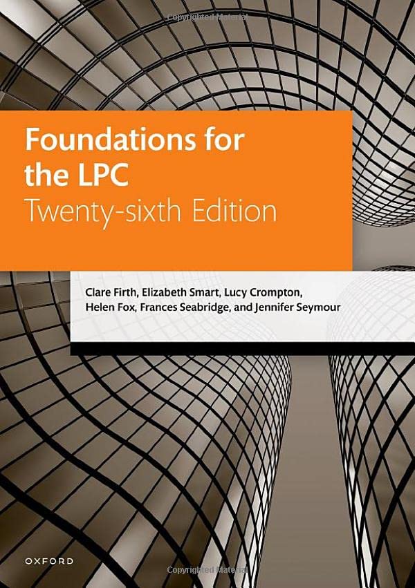 Foundations for the LPC (Legal Practice Course Manuals)