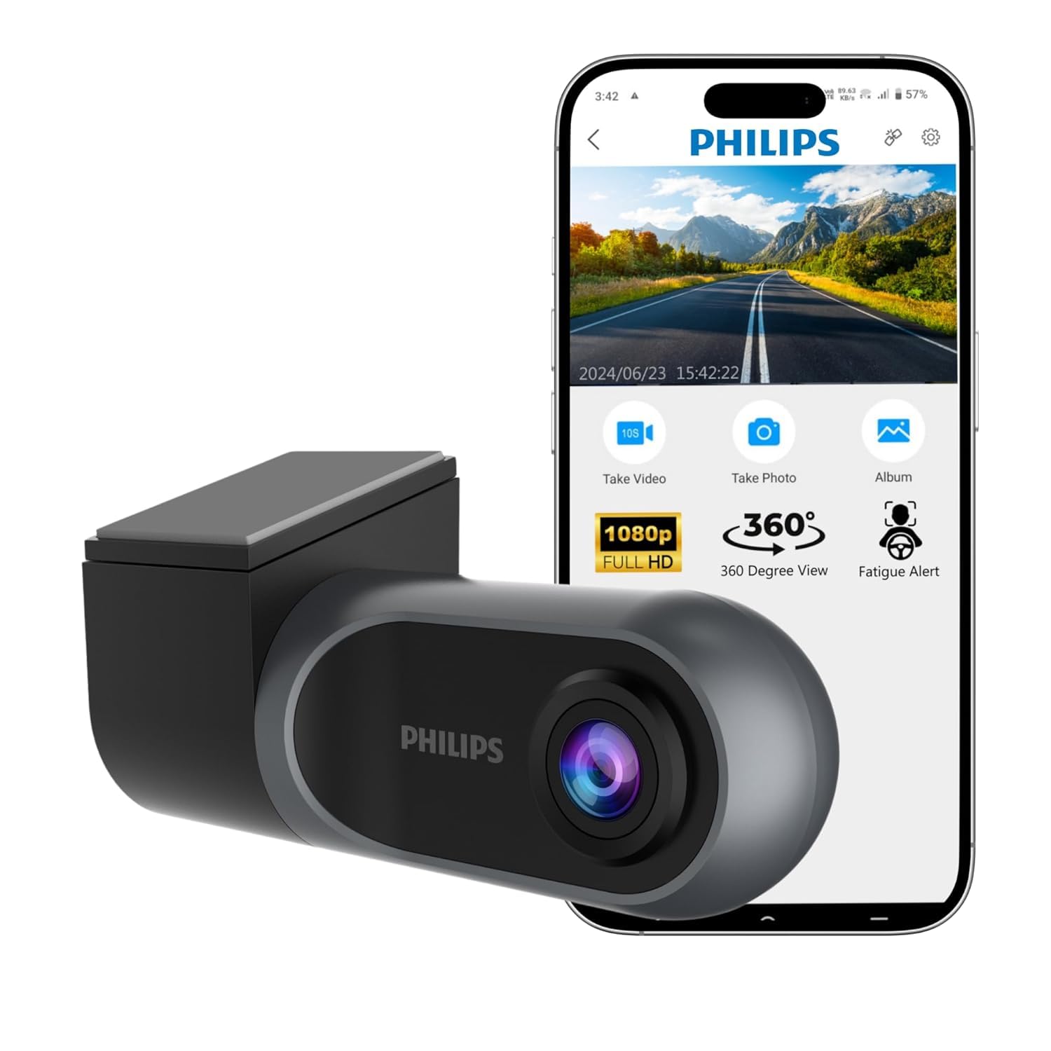 Philips GoSure 3101 Dash Cam for Car, Full HD 1080p, G-Sensor, Loop Recording, Night Vision, Wide Angle Lens, Car DVR Camera, Compact Design – Black (GS3101)-image-32