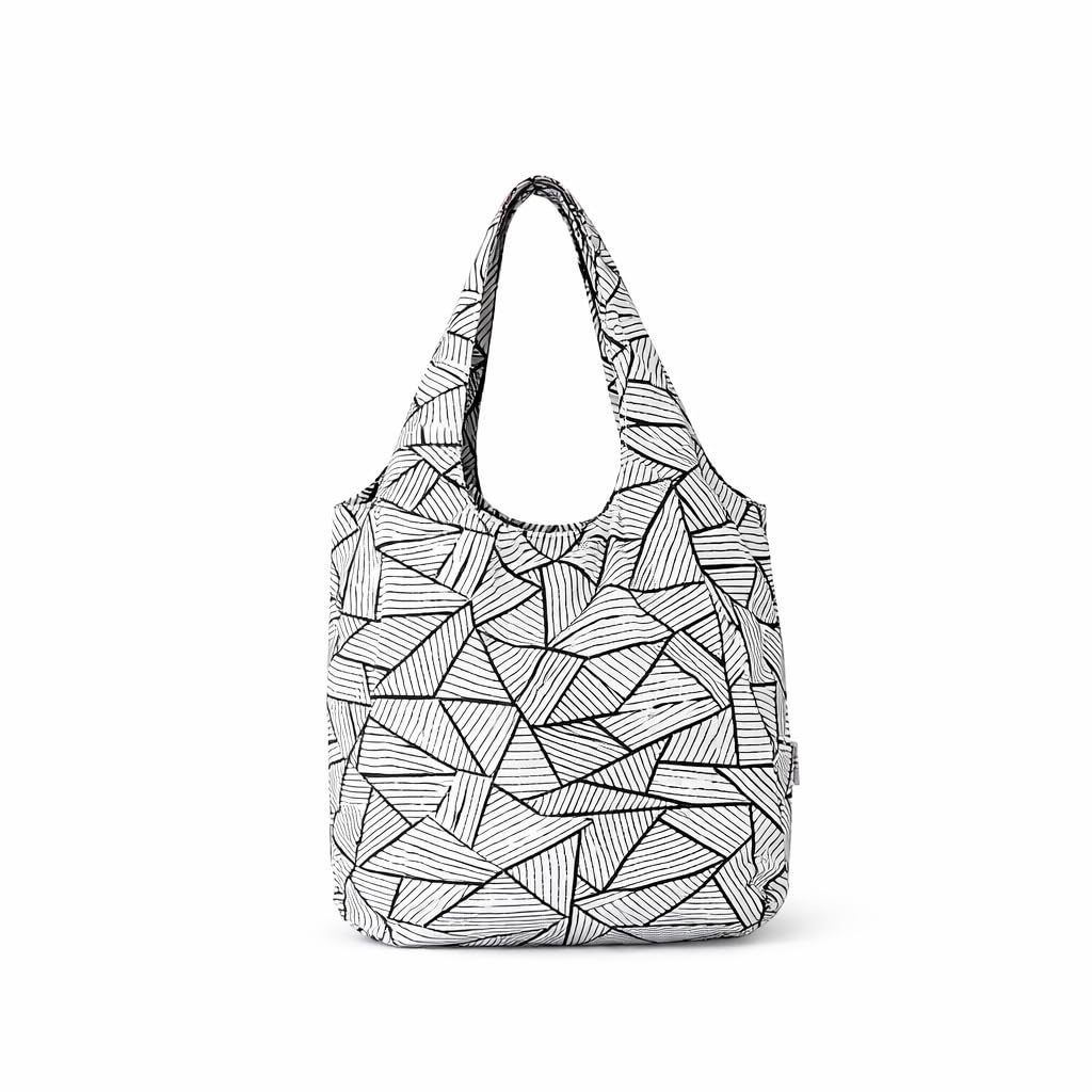 NANOPLUS Ultimate Foldable Travel Tote Bag - Reusable Shopping Bag - Compact & Portable & Lightweight (MonoGeo, 19L) — image 1