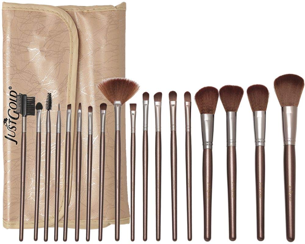 Just Gold18 Pieces Brush Set - Beige, Jg-9257 , Pack Of 1