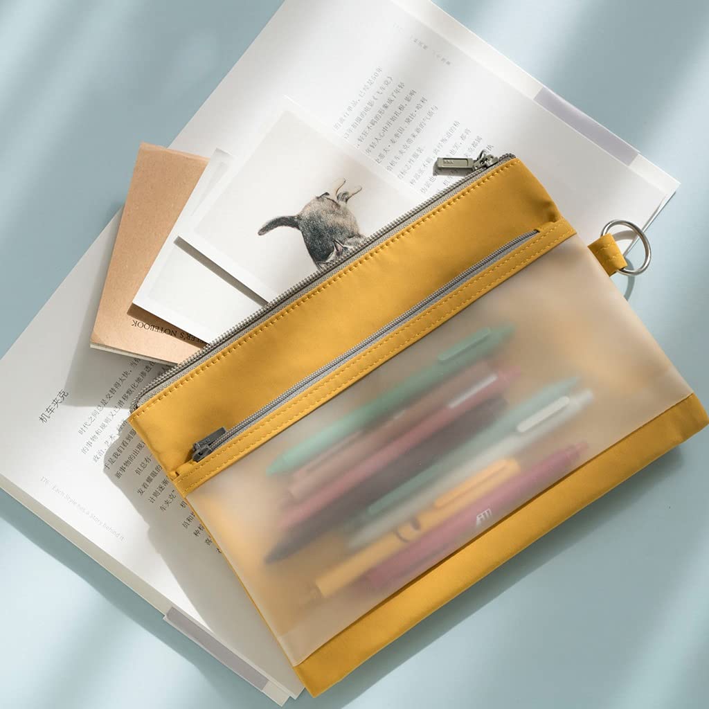 Custodia a Maglia Trasparente con Cerniera for Bambini Zipper Clear Pouch Business Recepts Magazine Cosmetici Giocattoli da Viaggio Accessori (Color : Green, Dimensione : A5)
