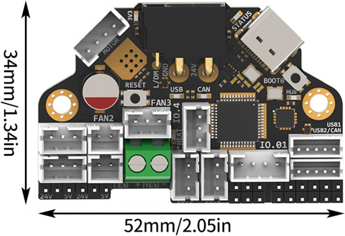 STM32G0B1T3モーターオンボードTMC2209高温缶に適した高温環境用の印刷ツールボードキット