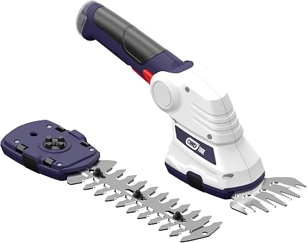 QWD Cordless Hedge Trimmer 7.2V, 4" Cordless Shear and 8" Shrubber Trimmer, 2 in 1 Type-C for Garden, Lawn.