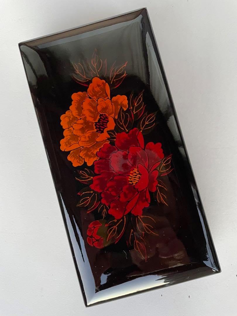 中国古美術✦大明宣徳紋 霽藍紅釉浮彫り花卉紋盤セット✦置物・文房具