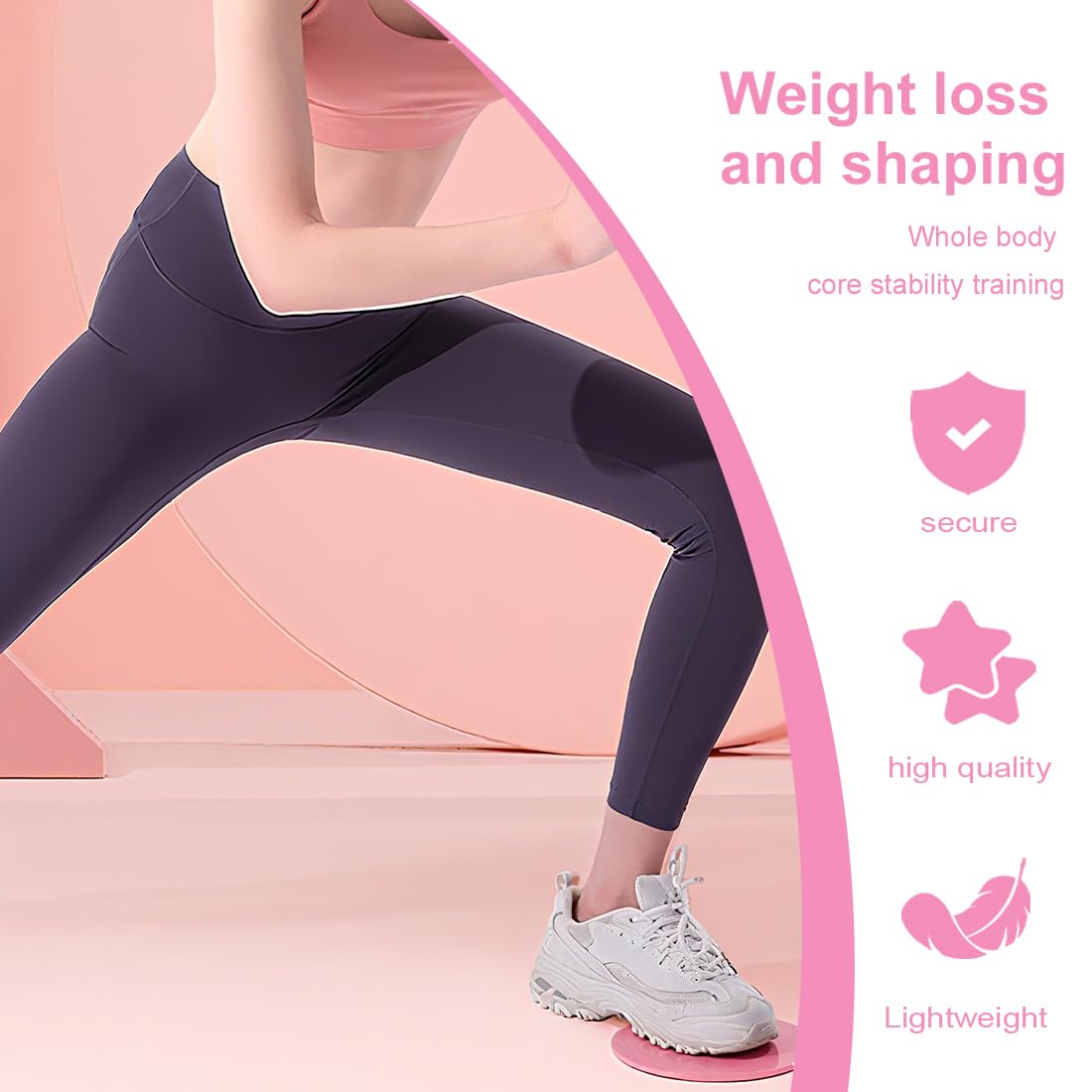 4 Stück Sliders Fitness Core Sliders Doppelseitige Gliding Discs Gleitscheiben Sport Handstand Blöcke Doppelseitige Gliding Discs Exercise Slider für Hause Gym Training Bauch Workouts(Pink,Green)