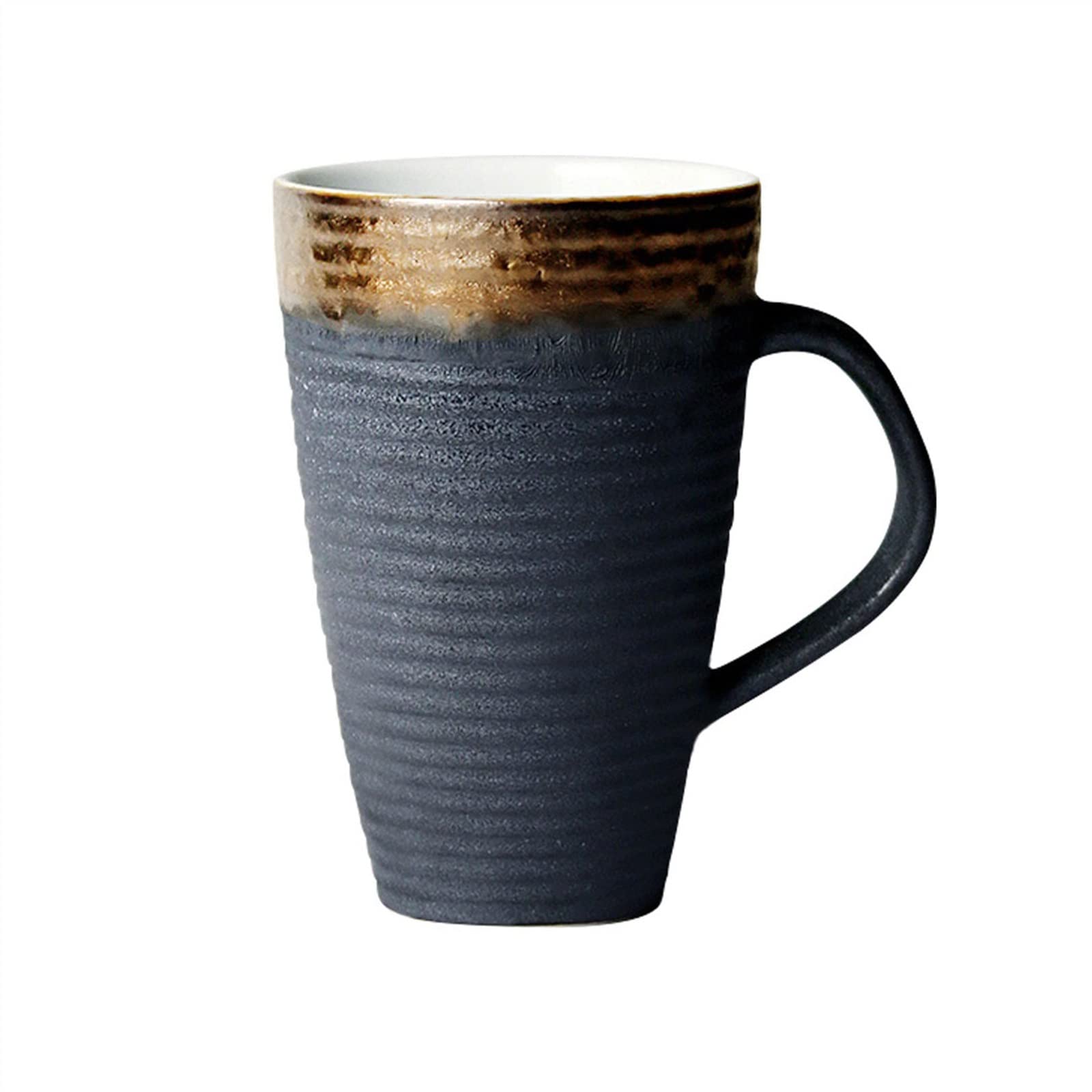 Kaffeetasse Becher 430ML Vintage Stil Becher Nachmittagstee Tasse Hause Frühstück Tasse Keramik Große Kapazität Kaffeetasse für Kaffee, Tee, heißen Kakao