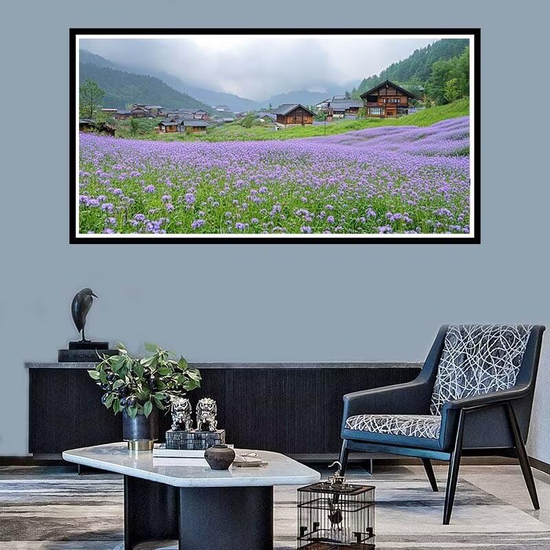 Flor Diamond Painting Grande 50x100cm, DIY 5D Diamond Painting Rhinestone, Diamond Painting Kit Completo, Kit Punto De Cruz Diamante EstráS Pittura, Regalo DecoracióN de Craft Pared Hogar Paisaje-f798