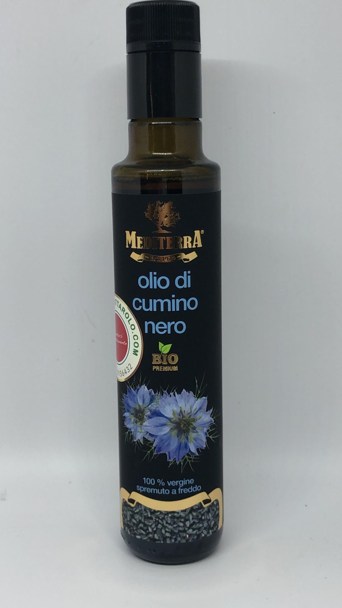 OLIO DI SEMI DI CUMINO NERO 250 ML bio SPREMUTO A FREDDO ricco di grassi insaturi