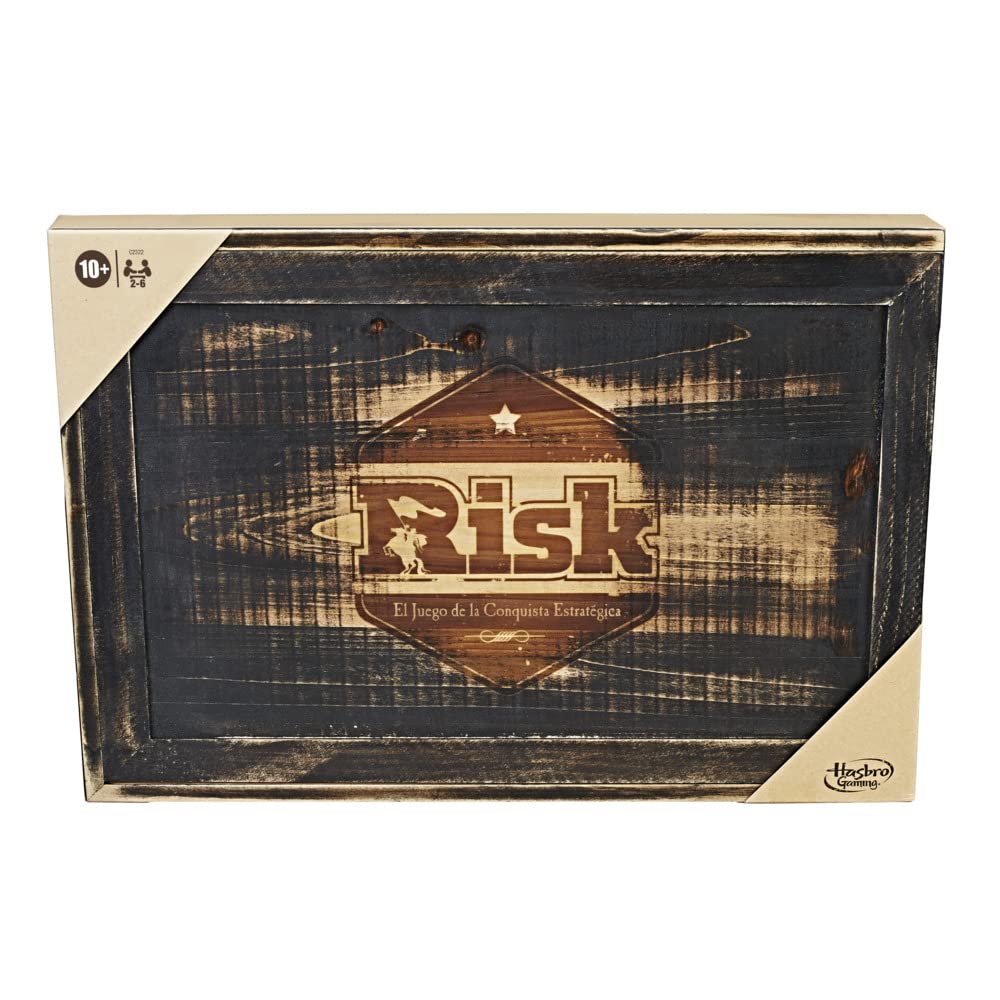 Hasbro CA-TV-1469 Gaming Juego Risk Rustic Series Edition, Juego de Mesa para familias, Niños y niñas, De 2 a 5 Jugadores, Multicolor
