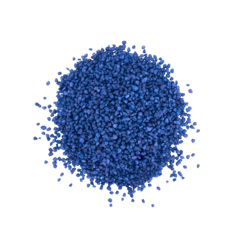 AquaOne Żwir do akwarium, 20 kg, kolor niebieski, 2-3 mm, żwirek akwariowy, jakość premium, żwirek kwarcowy, zaokrąglone ziarno, żwir do akwarium, dekoracja do akwarium