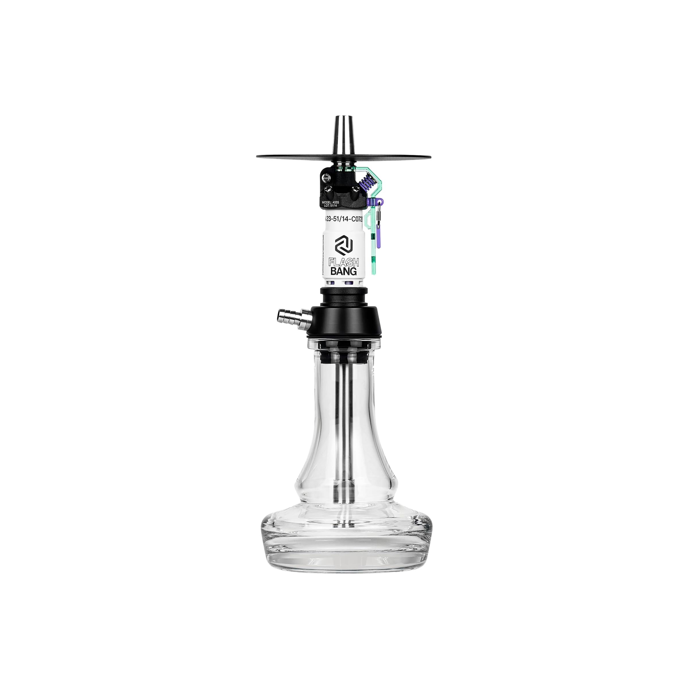 Moze - Amotion - Flashbang - Premium Edelstahl Shisha in detailierter Flashbang Optik - Hochwertige Verarbeitung (Teal)
