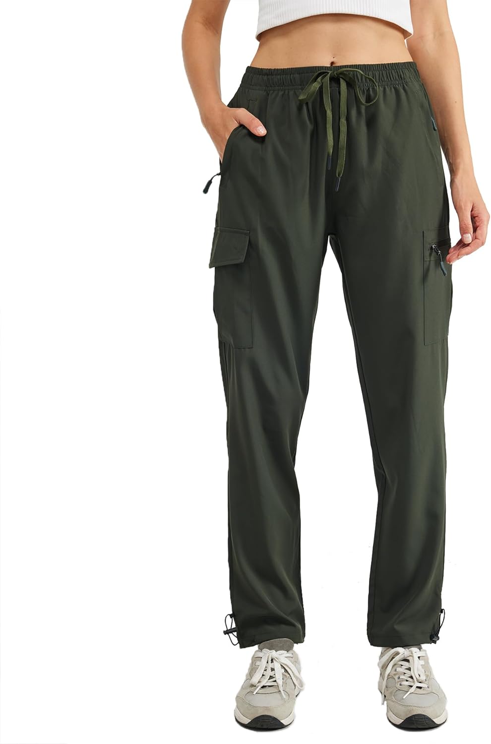 Women's Hiking Cargo Pants Quick Dry Lightweight Water Resistant UPF 50+ for Outdoor Travel, Fishing, with Pocket
