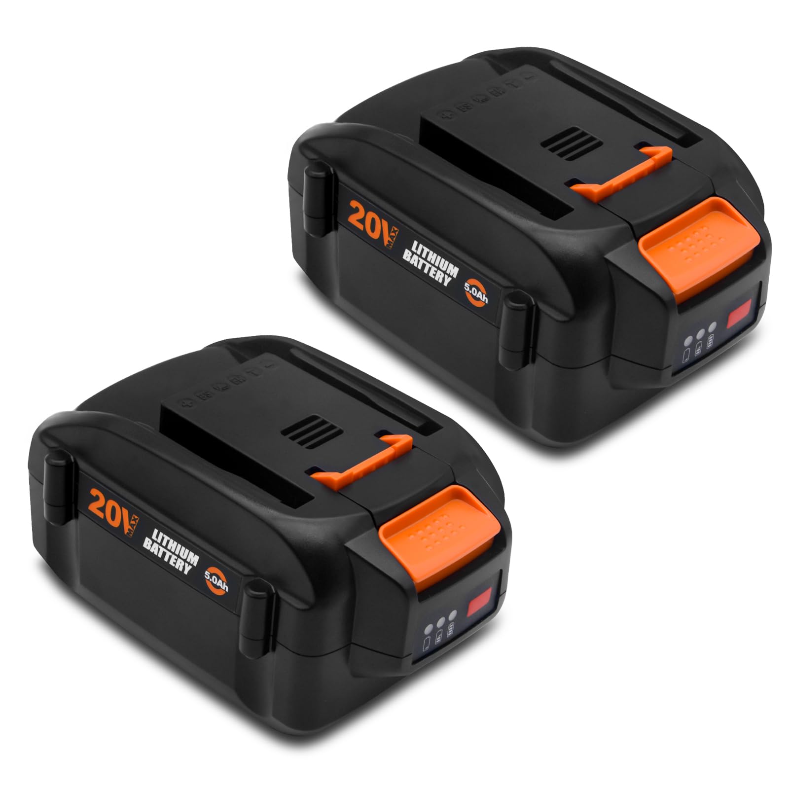 Batterie Lithium Rechargeable 20V 5.0Ah 6 BrochesCompatible Worx WA3520 Outil électroportatif 2Packs