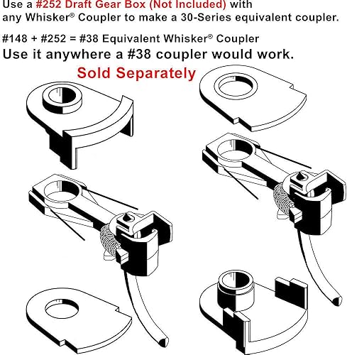 Miniatura 5 de Kadee HO Acoplador de bigotes, sobreajuste de 25/64" (2 Pr)