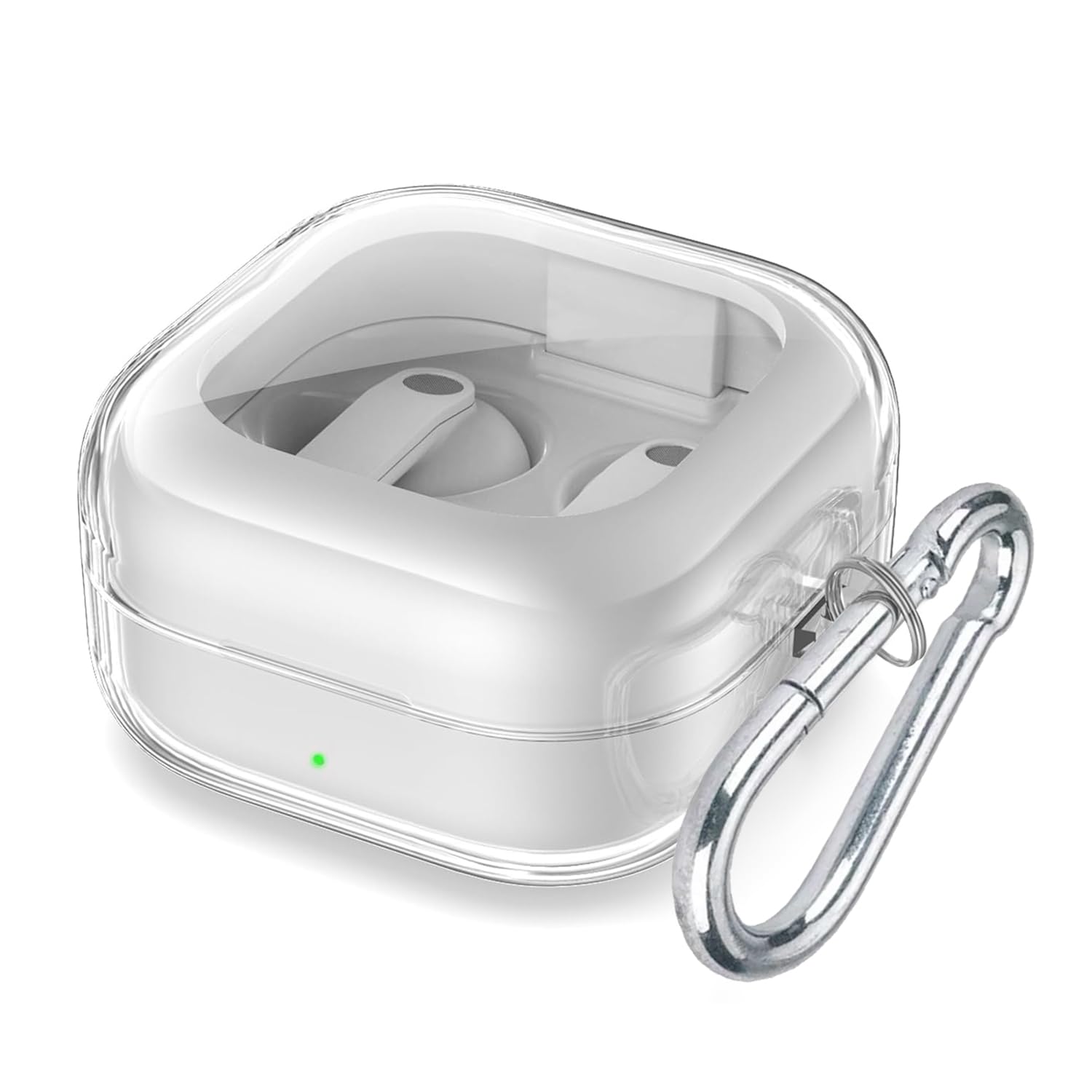 CaseOnn Samsung Galaxy Buds 4 Kılıf Askı Aparatlı Transparan Silikon Şeffaf