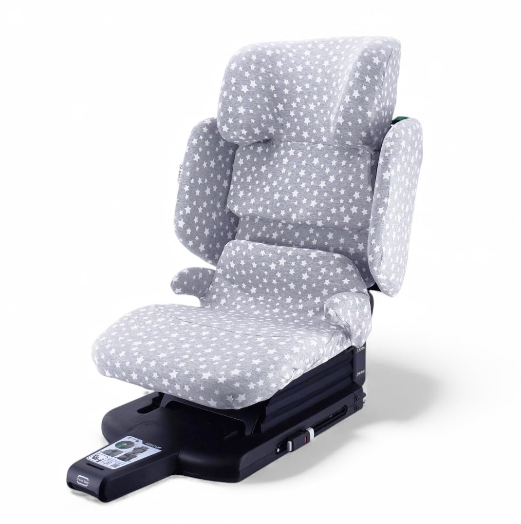 JYOKO Fodera Per Seggiolino Auto Compatibile Con Axkid Up | Cotone Biologico | Traspirante E Morbida | White Star
