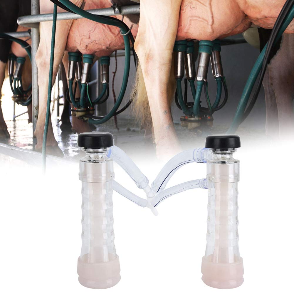 Cazas de tetino de ordeño de ordeño de cabra, dispositivo de ordeño de cabra, kits de accesorios de leche, con revestimientos de orillas dobles tetas, portátil