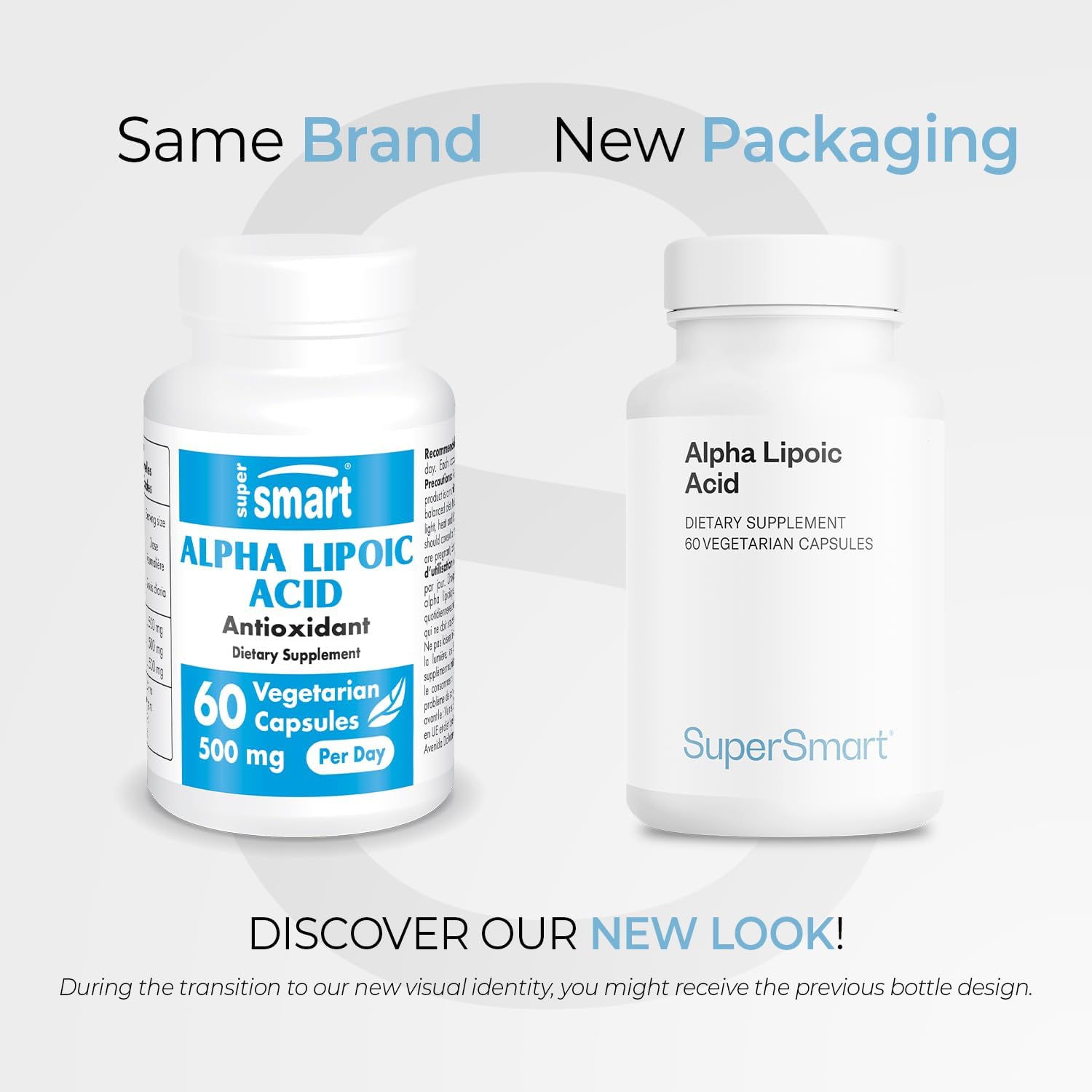 Supersmart - Alpha Lipoic Acid 500mg per Day - High Potency Universal Antioxidant - ALA Supplement | Non-GMO & Gluten Free - 60 Vegetarian Capsules