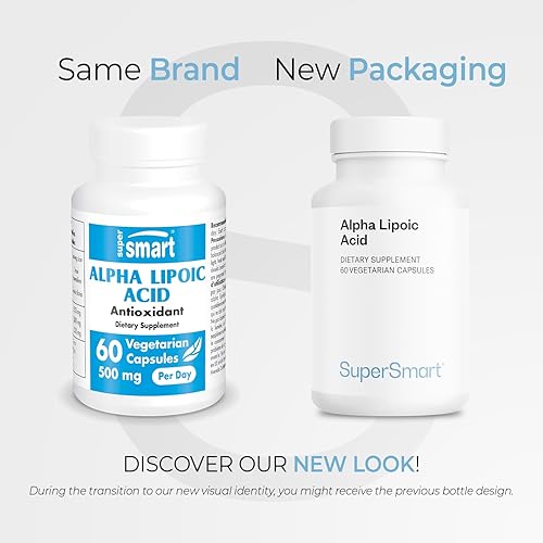 Miniatura 2 de Supersmart - Ácido alfa lipoico 500 mg por día - Antioxidante universal de alta potencia - Suplemento ALA | Sin OMG y sin gluten - 60 cápsulas