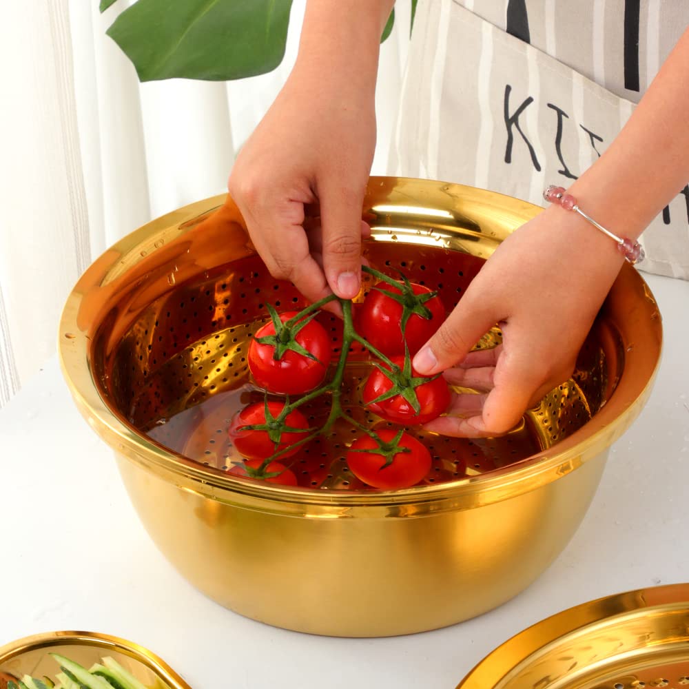 Rallador multifuncional de acero inoxidable 304, uso como colador, cortador de verduras, rallador de cocina, para verduras, ensalada de frutas, queso y chocolate (paquete de 2)