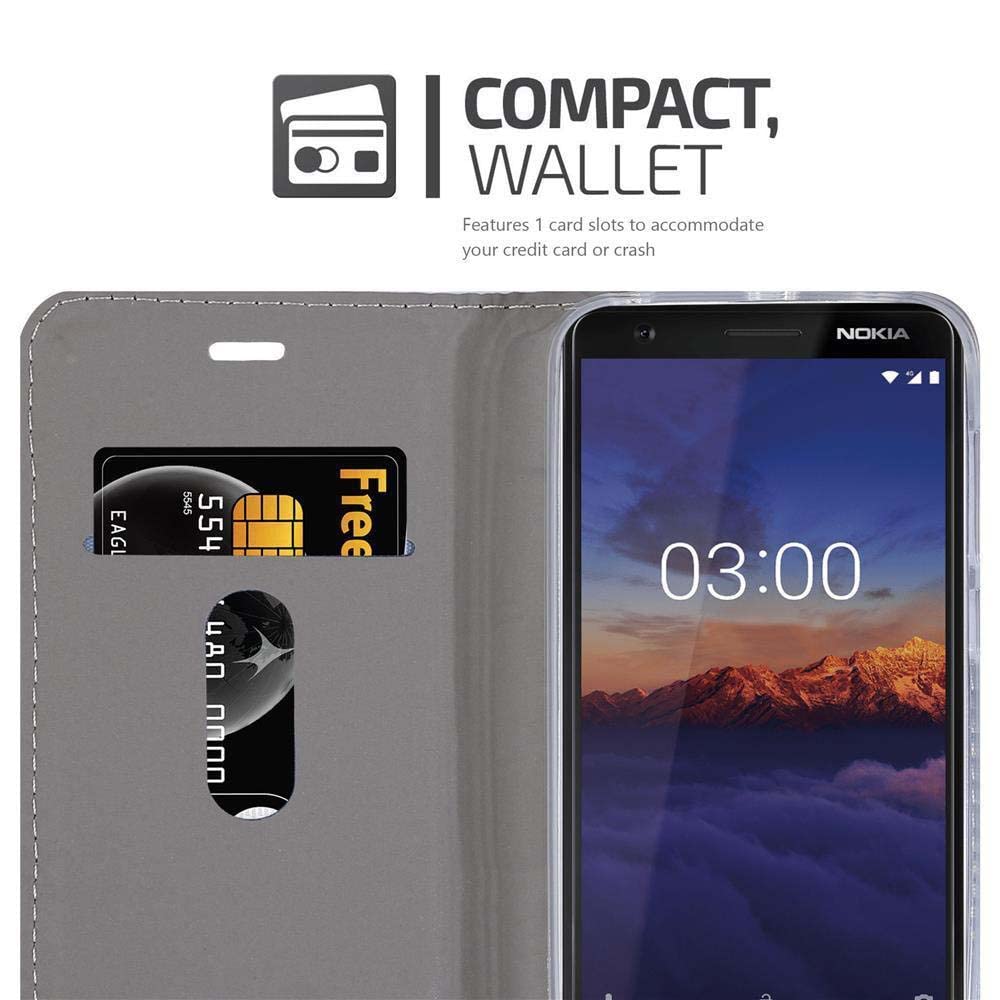 CADORABO Custodia Compatibile Con Nokia 1 Plus In Grigio Chiaro Marrone
