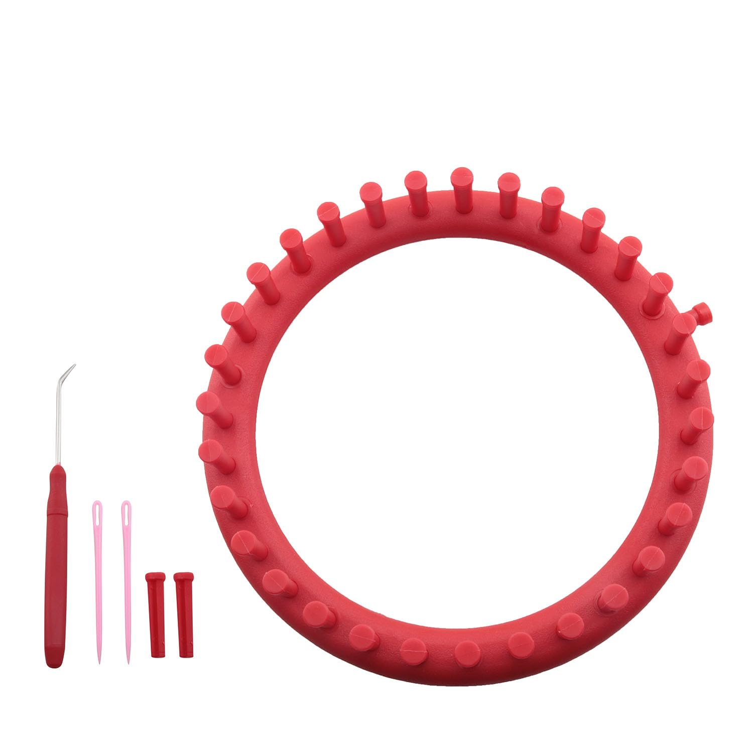 JCBIZ 190mm/7.48in Red Rectangle Knitting Looms Rectangle Knitting Looms Plastic Weaving Looms