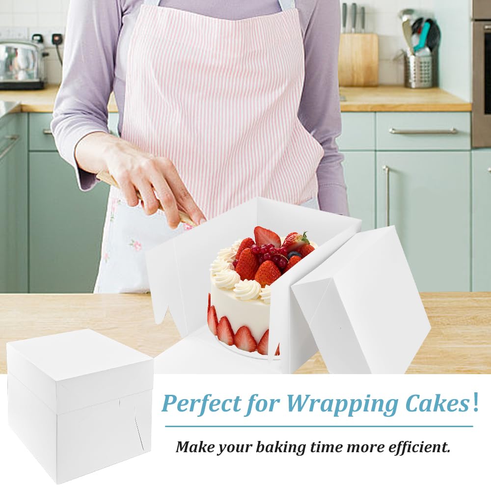 Scatola Porta Dolci 25.5x9.8cm - Per Torte E Pasticcini, Design Elegante Grigio/Beige - Foto 6