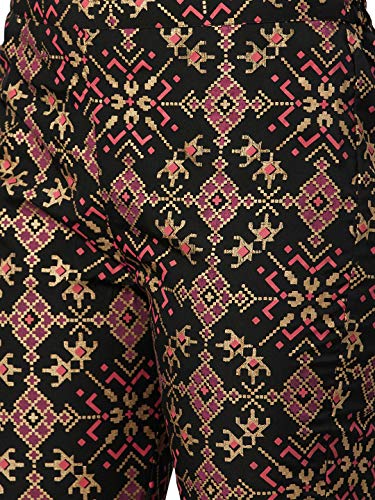 Image of ZIYAA Women's Crepe Kurta And Pant Set(ZIKUCR3150ANDPA-RL)