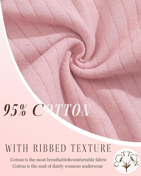 Image of FINETOO Cotton Thongs for Women Soft Low Rise Sexy Thong Ladies Panties Womens Underwear 6 Pack XS-XXXL