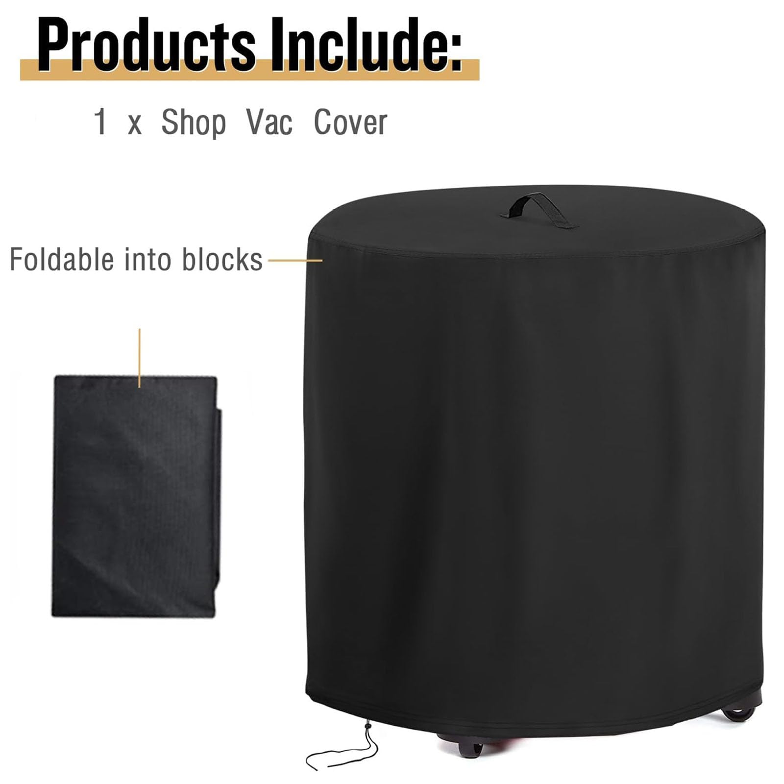 Compatible con Black+Decker BDXV1800P; Cubierta Resistente para aspiradoras domésticas; Cubierta Protectora Impermeable.24''D x 26.5''H