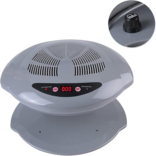 Miniatura 5 de Secador de esmalte de uñas profesional, 400 W, secadora de aire de doble temperatura para manos y pies, gris, 110 V