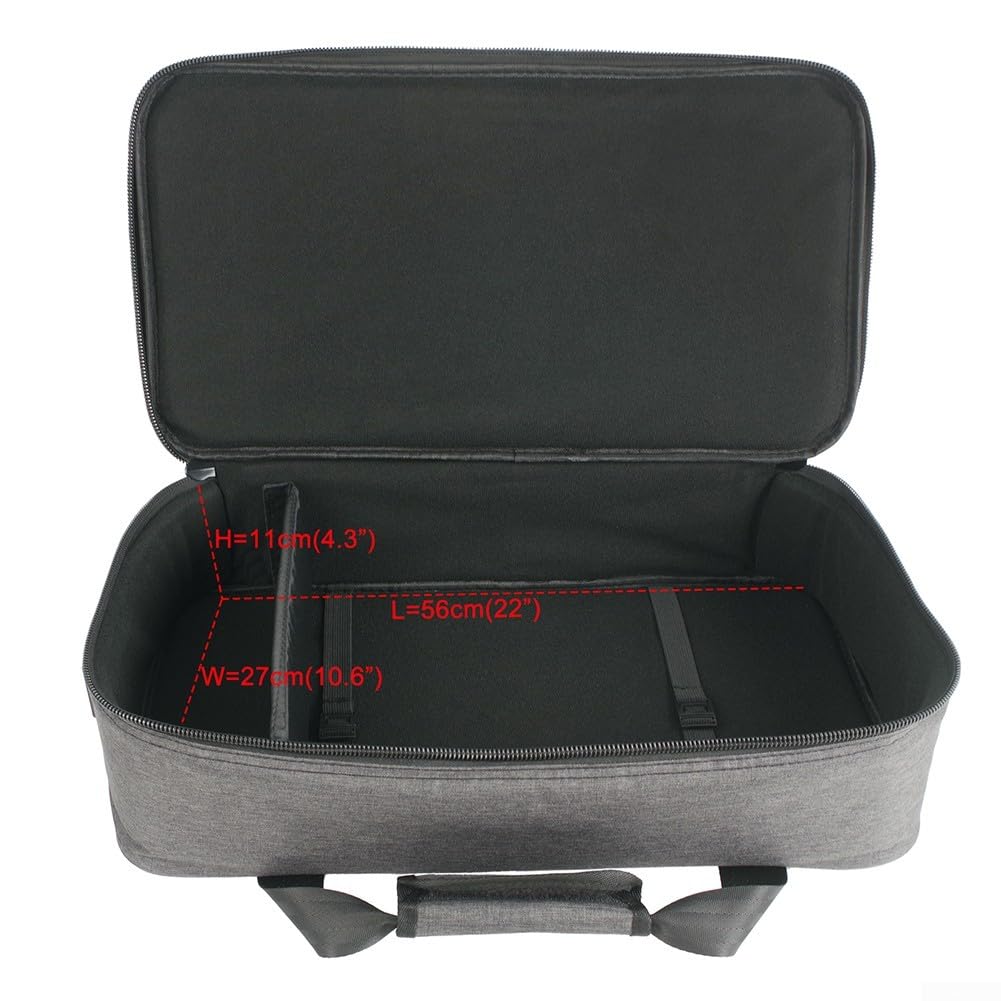 Custodia portatile per pedaliera per chitarra, custodia protettiva per effetti a pedaliera, custodia compatta con panno Oxford di lunga durata, borsa per pedali di grande capacità, inchiostro (L)