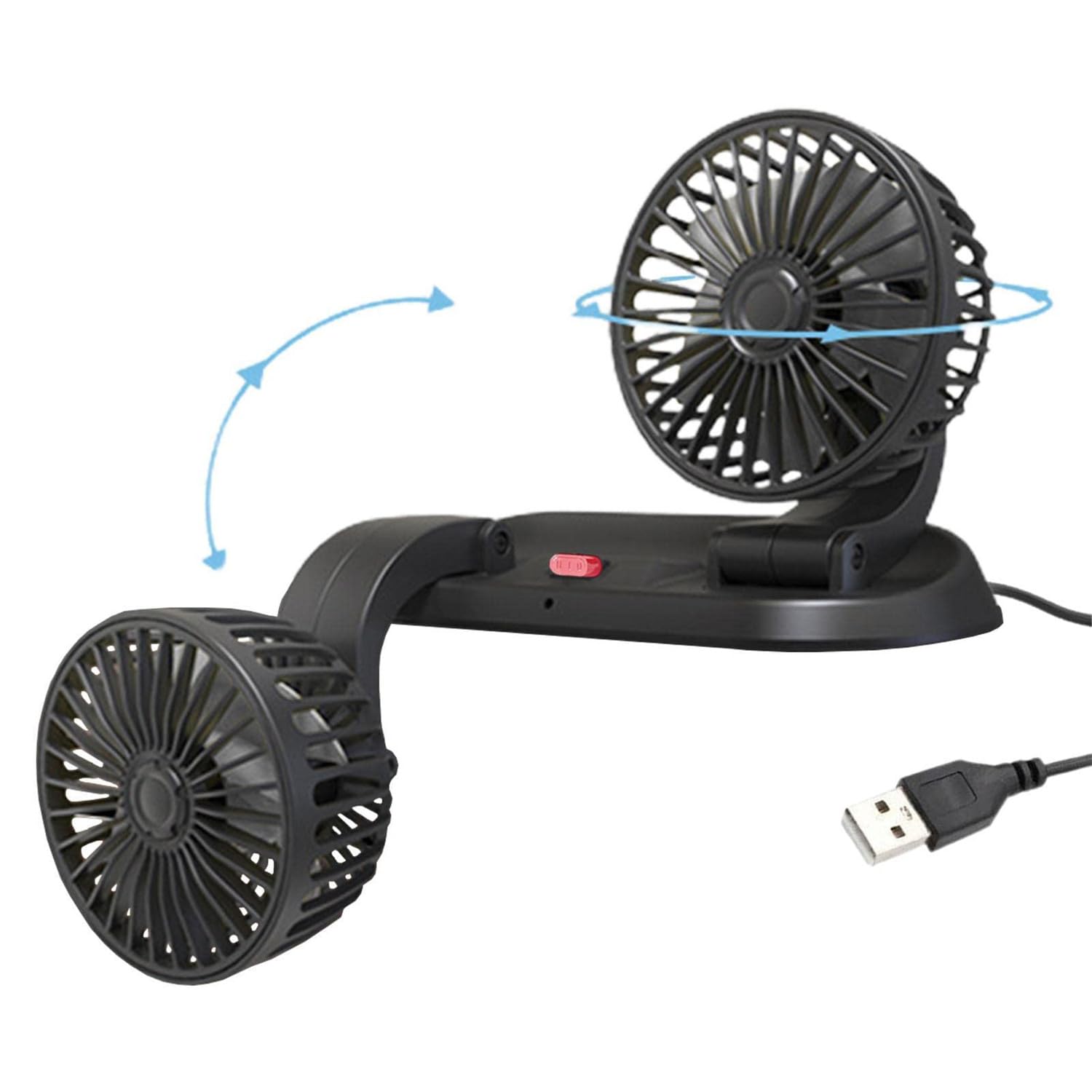Ventilateur De Tableau De Bord 12V/24V – Compact, Pliable Et Silencieux | Rafraîchissement Voiture été - 9