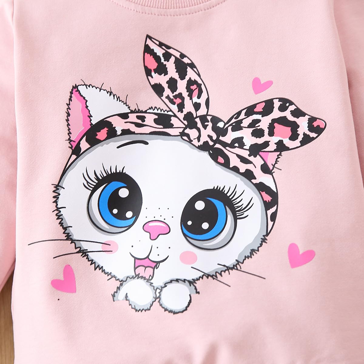 Verve Jelly Kleinkind Baby Mädchen Leopard Outfit Rüschen Langarm Pullover Sweatshirt Tops Hosen Sweatsuit 2 Stück Set Herbst Winter Kleidung