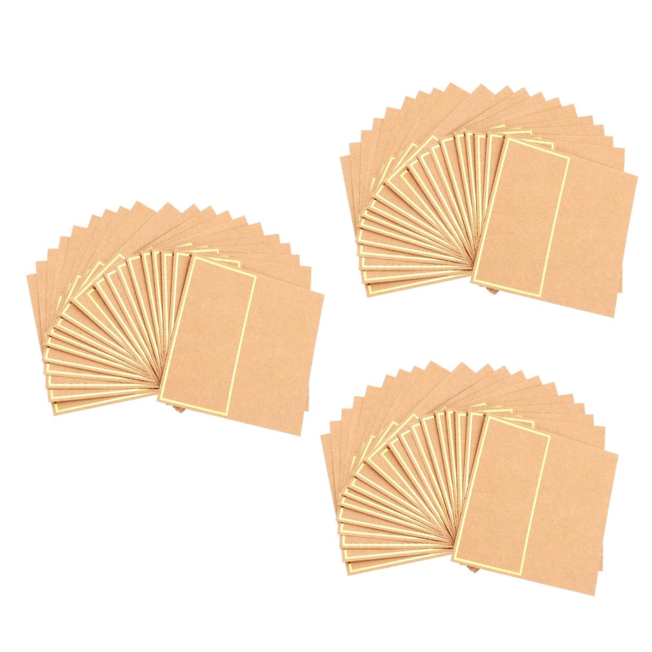 NUOBESTY 150stücke Hochzeit Platzkarten Blanko Hochzeitsdekoration Mit Goldprägung Mehrzweck Tischkarten Für Feiern Partys Und Bankette Elegante Namensschilder Aus Kraftpapier