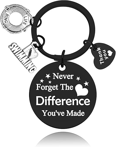 Regalos de entrenador de natación para hombres, llavero de entrenamiento de natación, regalo de agradecimiento para profesor de natación, instructor