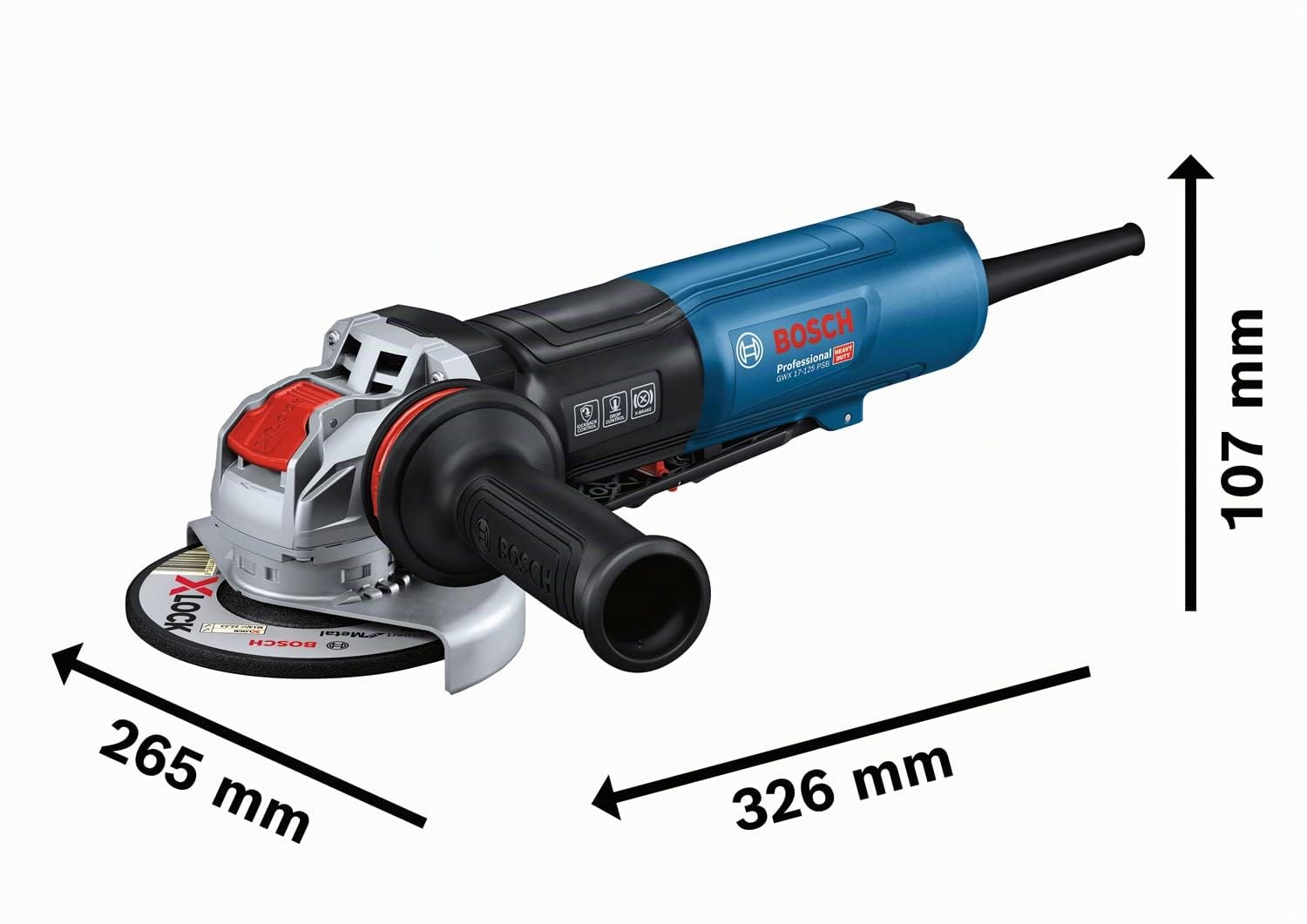 Bosch PRO Winkelschleifer mit X-LOCK GWX 17-125 PSB