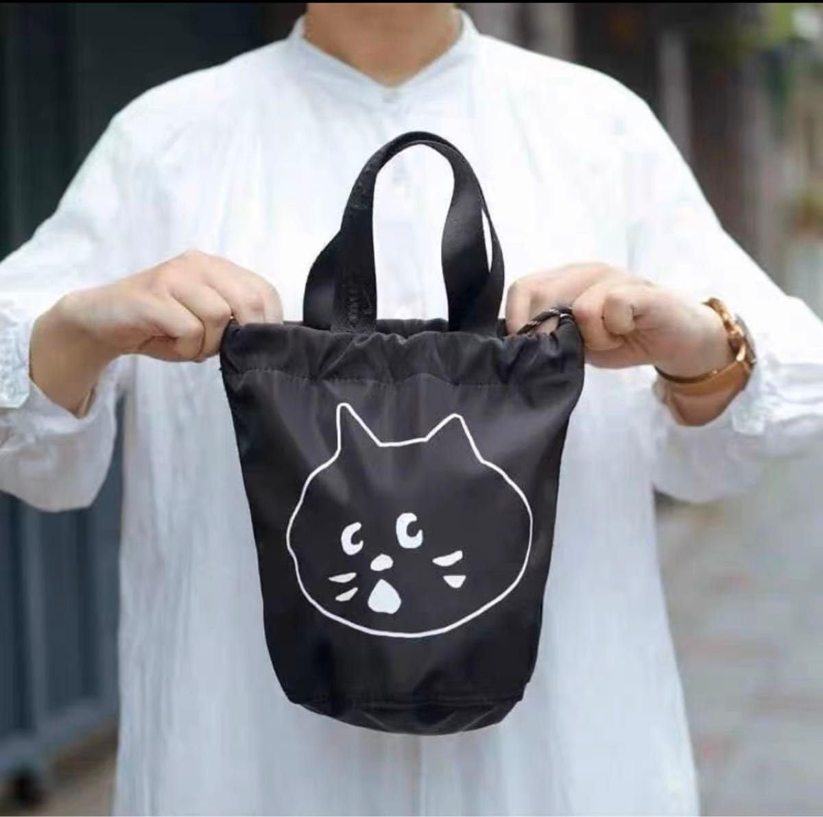Amazon.co.jp: ②巾着&ショルダーバッグ ne-net ネネット にゃー 
