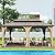 12'x20' Hardtop Gazebo with Cedar Wood Frame, Outdoor Wood Gazebo with Galvanized Steel Double Roof, Permanent Metal Roof Gazebo with Curtains and Netting for Patio, Backyard and Lawn(Brown)
